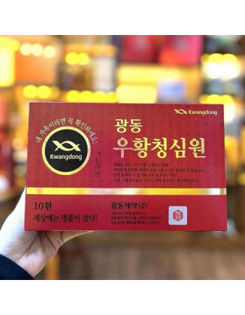 An Cung Ngưu Hoàng Hoàn Kwangdong Nội Địa Hàn Quốc Hộp Đỏ Hình Tổ Kén Mẫu Mới 10 viên