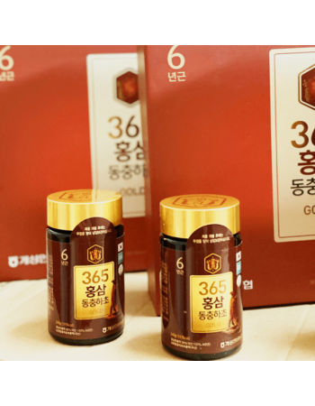 Cao Hồng Sâm Đông Trùng Hạ Thảo 365 Korean Red Ginseng Cordyceps 4 Lọ