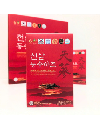 Nước Hồng Sâm Linh Chi Đông Trùng Hạ Thảo 365 Hàn Quốc 60 Gói x 50ml