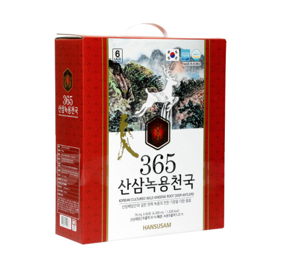 Nước Chiết Xuất Nhung Hươu Hồng Sâm Núi 365 (Hộp 30 Gói X 50ml) Nước Chiết Xuất Nhung Hươu Hồng Sâm Núi 365 (Hộp 30 Gói X 50ml)