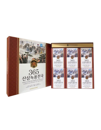 Nước Chiết Xuất Nhung Hươu Hồng Sâm Núi 365 (Hộp 30 Gói X 50ml) Nước Chiết Xuất Nhung Hươu Hồng Sâm Núi 365 (Hộp 30 Gói X 50ml)