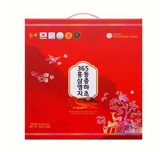 Nước Hồng Sâm Linh Chi Đông Trùng Hạ Thảo 365 Hàn Quốc 60 Gói x 50ml
