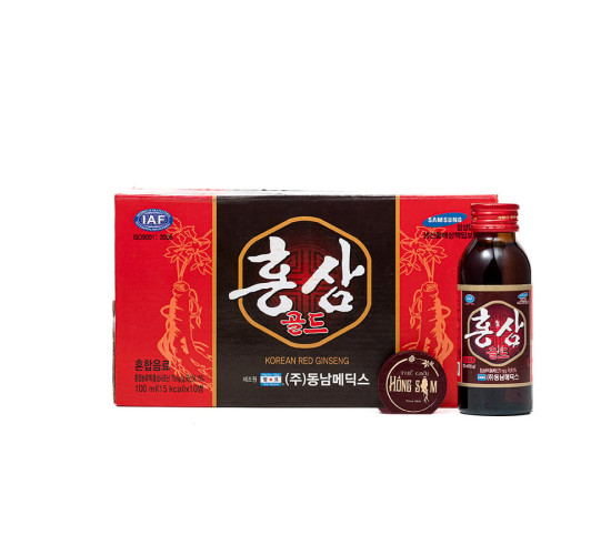 Nước Hồng Sâm Hàn Quốc Dạng Chai Dongnam Medics Hộp 10 Chai x 100ml