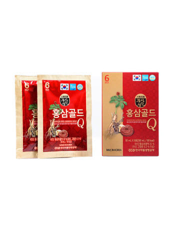 Nước Hồng Sâm Nhung Hươu Linh Chi Gold Q Hàn Quốc Hộp 30 Gói x 50ml Nước Hồng Sâm Nhung Hươu Linh Chi Gold Q Hàn Quốc Hộp 30 Gói x 50ml