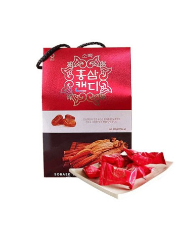 Kẹo Hồng Sâm Sobaek Hàn Quốc Hộp Giấy 200g
