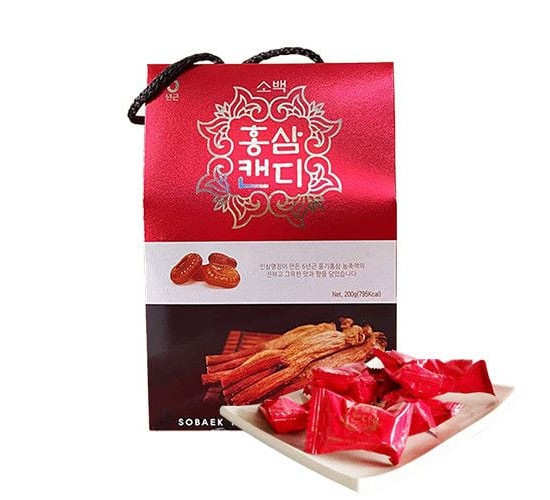Kẹo Hồng Sâm Sobaek Hàn Quốc Hộp Giấy 200g