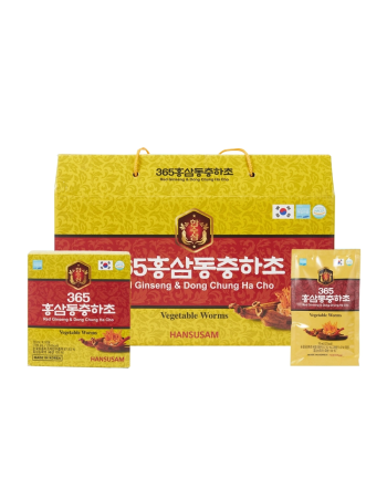 Nước Hồng Sâm Đông Trùng Hạ Thảo Hansusam Vegetable Worms Red Ginseng Dong Chung Ha Cho (20 gói x 70ml)